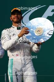 2nd place Lewis Hamilton (GBR) Mercedes Petronas AMG F1. 20.03.2016. Formula 1 World Championship, Rd 1, Australian Grand Prix, Albert Park, Melbourne, Australia, Race Day.