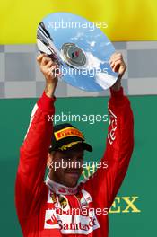 3rd place Sebastian Vettel (GER) Scuderia Ferrari. 20.03.2016. Formula 1 World Championship, Rd 1, Australian Grand Prix, Albert Park, Melbourne, Australia, Race Day.