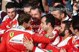 3rd place Sebastian Vettel (GER) Scuderia Ferrari SF16-H. 20.03.2016. Formula 1 World Championship, Rd 1, Australian Grand Prix, Albert Park, Melbourne, Australia, Race Day.