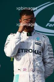 2nd place Lewis Hamilton (GBR) Mercedes AMG F1 W07 . 20.03.2016. Formula 1 World Championship, Rd 1, Australian Grand Prix, Albert Park, Melbourne, Australia, Race Day.