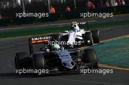 Nico Hulkenberg (GER) Sahara Force India F1 VJM09. 20.03.2016. Formula 1 World Championship, Rd 1, Australian Grand Prix, Albert Park, Melbourne, Australia, Race Day.