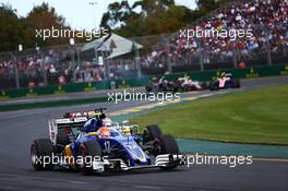 Felipe Nasr (BRA) Sauber C35. 20.03.2016. Formula 1 World Championship, Rd 1, Australian Grand Prix, Albert Park, Melbourne, Australia, Race Day.