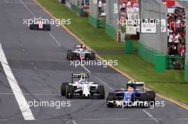 Felipe Nasr (BRA) Sauber C35. 20.03.2016. Formula 1 World Championship, Rd 1, Australian Grand Prix, Albert Park, Melbourne, Australia, Race Day.