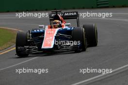 Pascal Wehrlein (GER), Manor Racing  19.03.2016. Formula 1 World Championship, Rd 1, Australian Grand Prix, Albert Park, Melbourne, Australia, Qualifying Day.
