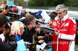 Maurizio Arrivabene (ITA) Ferrari Team Principal signs autographs for the fans. 19.03.2016. Formula 1 World Championship, Rd 1, Australian Grand Prix, Albert Park, Melbourne, Australia, Qualifying Day.