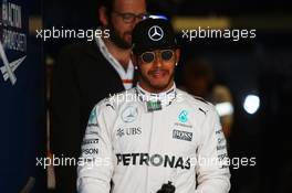 Lewis Hamilton (GBR) Mercedes AMG F1 in parc ferme. 19.03.2016. Formula 1 World Championship, Rd 1, Australian Grand Prix, Albert Park, Melbourne, Australia, Qualifying Day.