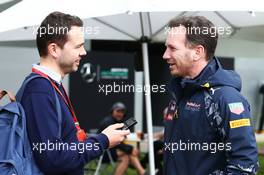 Christian Horner (GBR) Red Bull Racing Team Principal (Right). 19.03.2016. Formula 1 World Championship, Rd 1, Australian Grand Prix, Albert Park, Melbourne, Australia, Qualifying Day.