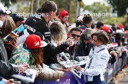 Claire Williams (GBR) Williams Deputy Team Principal signs autographs for the fans. 19.03.2016. Formula 1 World Championship, Rd 1, Australian Grand Prix, Albert Park, Melbourne, Australia, Qualifying Day.