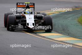 Sergio Perez (MEX), Sahara Force India  19.03.2016. Formula 1 World Championship, Rd 1, Australian Grand Prix, Albert Park, Melbourne, Australia, Qualifying Day.