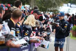 Pierre Gasly (FRA) Red Bull Racing Test Driver signs autographs for the fans. 19.03.2016. Formula 1 World Championship, Rd 1, Australian Grand Prix, Albert Park, Melbourne, Australia, Qualifying Day.