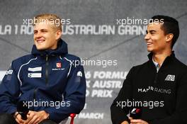 (L to R): Marcus Ericsson (SWE) Sauber F1 Team and Pascal Wehrlein (GER) Manor Racing. 19.03.2016. Formula 1 World Championship, Rd 1, Australian Grand Prix, Albert Park, Melbourne, Australia, Qualifying Day.