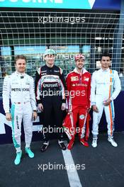 German F1 drivers (L to R): Nico Rosberg (GER) Mercedes AMG F1 ;nhp; Sebastian Vettel (GER) Ferrari; Pascal Wehrlein (GER) Manor Racing. 20.03.2016. Formula 1 World Championship, Rd 1, Australian Grand Prix, Albert Park, Melbourne, Australia, Race Day.