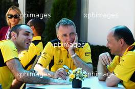 (L to R): Cyril Abiteboul (FRA) Renault Sport F1 Managing Director with Bob Bell (GBR) Renault Sport F1 Team Chief Technical Officer and Frederic Vasseur (FRA) Renault Sport F1 Team Racing Director. 20.03.2016. Formula 1 World Championship, Rd 1, Australian Grand Prix, Albert Park, Melbourne, Australia, Race Day.
