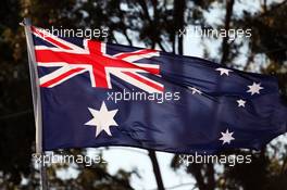 The Australian flag. 17.03.2016. Formula 1 World Championship, Rd 1, Australian Grand Prix, Albert Park, Melbourne, Australia, Preparation Day.