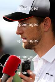 Jenson Button (GBR), McLaren Honda  17.03.2016. Formula 1 World Championship, Rd 1, Australian Grand Prix, Albert Park, Melbourne, Australia, Preparation Day.