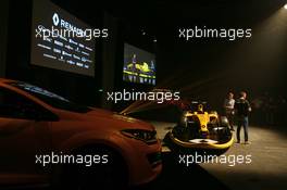 Cyril Abiteboul (FRA) Renault Sport F1 Managing Director with David Croft (GBR) Sky Sports Commentator at the Renault Sport F1 Team RS16 livery reveal. 16.03.2016. Formula 1 World Championship, Rd 1, Australian Grand Prix, Albert Park, Melbourne, Australia, Preparation Day.