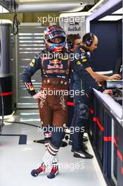 Max Verstappen (NLD) Red Bull Racing in Lederhosen race suit. 01.07.2016. Formula 1 World Championship, Rd 9, Austrian Grand Prix, Spielberg, Austria, Practice Day.
