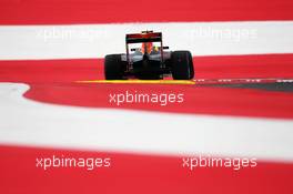 Max Verstappen (NLD) Red Bull Racing RB12 runs wide. 01.07.2016. Formula 1 World Championship, Rd 9, Austrian Grand Prix, Spielberg, Austria, Practice Day.