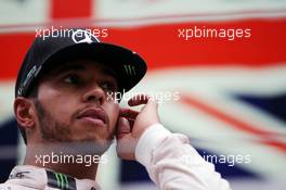 Race winner Lewis Hamilton (GBR) Mercedes AMG F1 on the podium. 03.07.2016. Formula 1 World Championship, Rd 9, Austrian Grand Prix, Spielberg, Austria, Race Day.