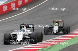 Felipe Massa (BRA) Williams FW38. 03.07.2016. Formula 1 World Championship, Rd 9, Austrian Grand Prix, Spielberg, Austria, Race Day.