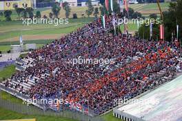 Fans in the grandstand. 03.07.2016. Formula 1 World Championship, Rd 9, Austrian Grand Prix, Spielberg, Austria, Race Day.