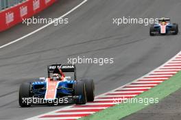 Pascal Wehrlein (GER) Manor Racing MRT05. 03.07.2016. Formula 1 World Championship, Rd 9, Austrian Grand Prix, Spielberg, Austria, Race Day.