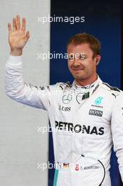 Nico Rosberg (GER) Mercedes AMG F1 celebrates in qualifying parc ferme. 02.07.2016. Formula 1 World Championship, Rd 9, Austrian Grand Prix, Spielberg, Austria, Qualifying Day.