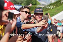 Max Verstappen (NLD) Red Bull Racing with fans. 02.07.2016. Formula 1 World Championship, Rd 9, Austrian Grand Prix, Spielberg, Austria, Qualifying Day.