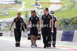 Sergio Perez (MEX), Sahara Force India  30.06.2016. Formula 1 World Championship, Rd 9, Austrian Grand Prix, Spielberg, Austria, Preparation Day.