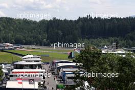 Paddock 30.06.2016. Formula 1 World Championship, Rd 9, Austrian Grand Prix, Spielberg, Austria, Preparation Day.