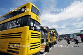 Renault Sport F1 Team motorhome. 30.06.2016. Formula 1 World Championship, Rd 9, Austrian Grand Prix, Spielberg, Austria, Preparation Day.