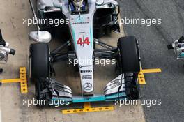 Lewis Hamilton (GBR) Mercedes AMG F1 W07 Hybrid. 22.02.2016. Formula One Testing, Day One, Barcelona, Spain. Monday.