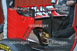 Haas VF-16 rear wing detail. 22.02.2016. Formula One Testing, Day One, Barcelona, Spain. Monday.