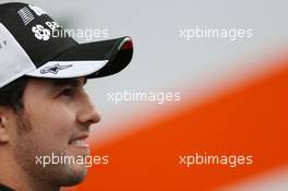 Sergio Perez (MEX) Sahara Force India F1. 22.02.2016. Formula One Testing, Day One, Barcelona, Spain. Monday.