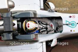 Lewis Hamilton (GBR) Mercedes AMG F1 W07 Hybrid. 22.02.2016. Formula One Testing, Day One, Barcelona, Spain. Monday.