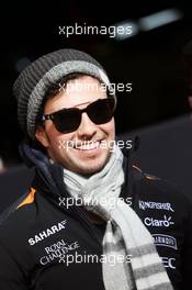 Sergio Perez (MEX) Sahara Force India F1. 22.02.2016. Formula One Testing, Day One, Barcelona, Spain. Monday.