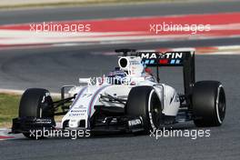 Valtteri Bottas (FIN) Williams FW38. 22.02.2016. Formula One Testing, Day One, Barcelona, Spain. Monday.