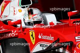 Sebastian Vettel (GER), Scuderia Ferrari  22.02.2016. Formula One Testing, Day One, Barcelona, Spain. Monday.