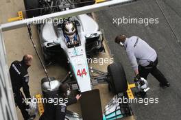 Lewis Hamilton (GBR) Mercedes AMG F1 W07 Hybrid. 22.02.2016. Formula One Testing, Day One, Barcelona, Spain. Monday.