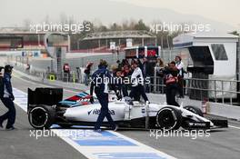 Valtteri Bottas (FIN) Williams FW38. 22.02.2016. Formula One Testing, Day One, Barcelona, Spain. Monday.