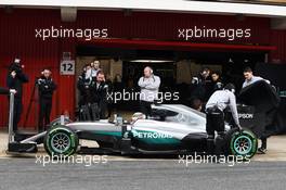 Lewis Hamilton (GBR) Mercedes AMG F1 W07 Hybrid. 22.02.2016. Formula One Testing, Day One, Barcelona, Spain. Monday.