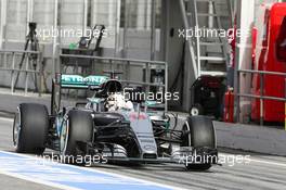 Lewis Hamilton (GBR) Mercedes AMG F1 W07 Hybrid. 22.02.2016. Formula One Testing, Day One, Barcelona, Spain. Monday.