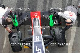 Haas VF-16 nosecone. 22.02.2016. Formula One Testing, Day One, Barcelona, Spain. Monday.