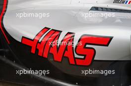 Haas VF-16 sidepod detail. 22.02.2016. Formula One Testing, Day One, Barcelona, Spain. Monday.
