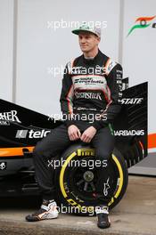 Nico Hulkenberg (GER) Sahara Force India F1 with the Sahara Force India F1 VJM09. 22.02.2016. Formula One Testing, Day One, Barcelona, Spain. Monday.