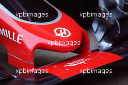 Haas VF-16 nosecone detail. 22.02.2016. Formula One Testing, Day One, Barcelona, Spain. Monday.