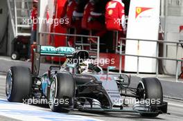 Lewis Hamilton (GBR) Mercedes AMG F1 W07 Hybrid. 22.02.2016. Formula One Testing, Day One, Barcelona, Spain. Monday.