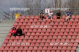 Fans in the grandstand. 25.02.2016. Formula One Testing, Day Four, Barcelona, Spain. Thursday.