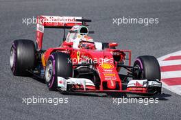 Kimi Raikkonen (FIN) Ferrari SF16-H. 25.02.2016. Formula One Testing, Day Four, Barcelona, Spain. Thursday.