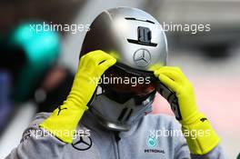 Mercedes AMG F1 mechanic. 25.02.2016. Formula One Testing, Day Four, Barcelona, Spain. Thursday.
